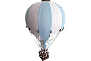 MY SQUARE MILE Hot Air Balloon Decor Nursery | Baby Kids Room Hanging Mobile Set (Blue, Medium)