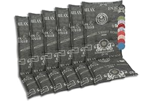 GO-DE Textil Bequeme und attraktive Polsterauflagen für Hochlehner-Gartenstühle (6er-Set, Design: Stempel Anthrazit)