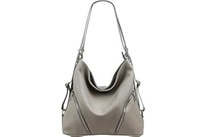 SH Leder Sara G689 torebka na ramię 2 w 1 plecak damski na ramię DayPack City plecak z prawdziwej groszkowanej skóry (szer. 35 cm x wys. 34 cm x gł. 12 cm)