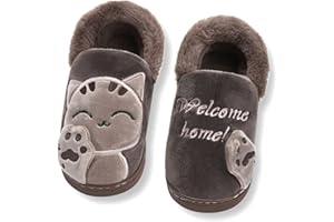 SISTTKE Pantofole Ragazze Ragazzi Ciabatte Invernali Warm Scarpe di Cotone Slipper Antiscivolo Bambine Caldo Casa Inverno Pattini per Donna Uomo