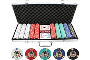 VERSA GAMES 13g Outlaw Clay Poker Chips Set - 500 Piece Set