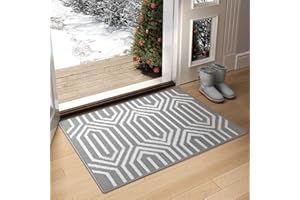 COLOR&GEOMETRY Color G Zerbino da Esterno, Zerbino Ingresso Casa, Tappetini Trappole Sporco, Tappeto Antiscivolo e Lavabile per Esterno, Interno, Cucina, Giardino, Cortile - 50 x 80 cm, Grigio