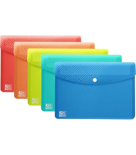 5 Buste Multiline In PP Trasparente A6 - Chiusura A Velcro, Colore Azzurro, 16x12 Cm - Foto 7