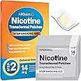 Aroamas Cot Nicotine Patches to Help Quit Smoking, Stop Smoking - Delivered Over 24 Hours Nicotine Transdermal System to Stop Smoking Aids That Work (Stop Smoking 14mg [Step 2])
