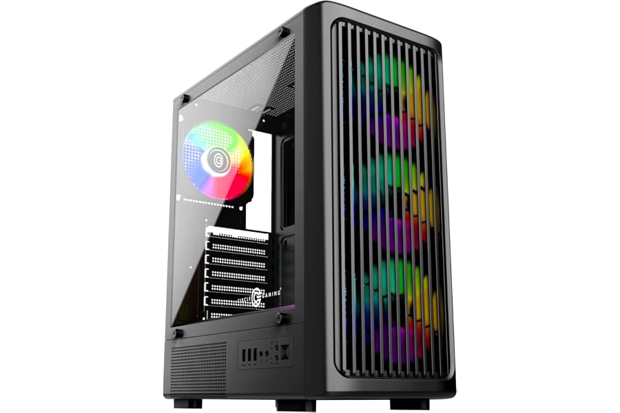 Amazon listing image: Circle Amazer X1 Mid- Tower Computer Case