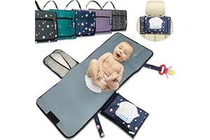 BUBENHERZ Windeltasche - Wickeln bis ins Kleinkindalter mit Komfort-XL-Hygiene Wickelunterlage für unterwegs - Rutschsicheres Feuchttuchfach für alle Größen - Wickeltasche Organizer BROWNBEAR