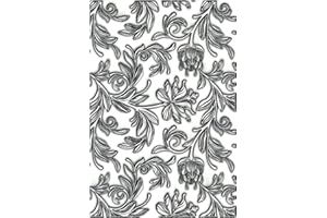 Sizzix 665631-Carpeta para Repujado 3D Texture Fades, Mini Botanical por Tim Holtz, Carpeta de Grabado en Relieve: plástico PP, Multicolor, Talla única