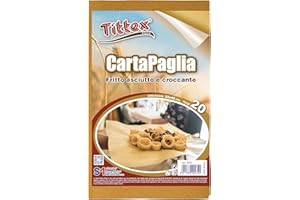 TITTEX Carta Paglia per fritti, in Fogli, 20 pz, 33x40