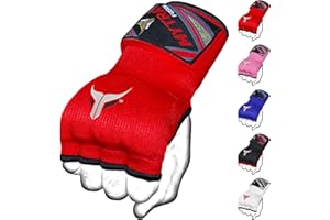 Mytra Fusion sous Gants de Boxe pour Enfants Rembourré en Gel avec Bandes et Dragonnes Rapides 76 cm, Élastique pour MMA, Muay Thai, Kickboxing, Punching et Arts Martiaux