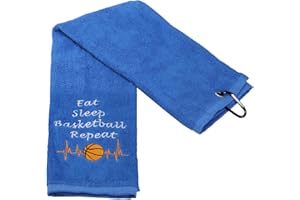 PXTIDY Basketball Theme Workout Towels - Embroidered Sports Towel for Basketball Players, Coaches & Fans