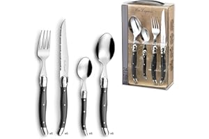 Amefa 2511ACPA22C40 24-częściowy zestaw sztućców dla 6 osób, stal nierdzewna, antracyt