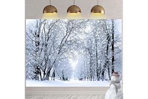 APROPHIC Winter Wald Weihnachten Schneeflocke Hintergrund Wunderland Landschaft Schnee Foto Dekoration Party Studio (300x210cm)