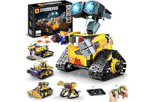 YOOHBERRYS Technic Robot Telecomandati per Bambini, 5-in-1 Kit di Costruzione di Robot Programmabile con App e Telecomando, Regalo Educativo per Ragazzi e Ragazze Dagli 6 ai 12 anni (Giallo)