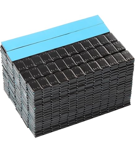 HASKYY Pesi Adesivi, Pesi In Acciaio Zincato, 100 Barrette Adesive Da