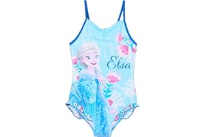 Disney Frozen Costume da Bagno per Ragazze, Costume da Bagno per Bambina Design Scintillante, Taglie 4 a 8 Anni