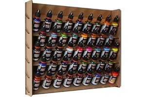 Silu Soporte Organizador Pinturas Modelismo y Miniaturas. Organizador para Colgar en la Pared, Montaje Facil y sin Pegamento, Fabricado con Madera DM