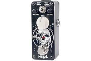 Sondery Metal Distortion Pedal für E-Gitarre, 3 Modi von Solo Turbo und Normal, Mini Effektpedal True Bypass, Art Design Series