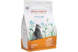 Almo Nature Urinary Help - Croquettes pour Chat au Poulet Frais - Soutien au Système Urinaire avec Glucosamine et Niveaux Réduits de Magnésium, Calcium et Phosphore - Sac de 2kg