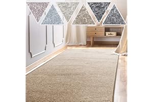 casa pura Carpet runner for hallway | Sundae | Non Slip Carpet Runners in 6 beautiful Pastel colours | Made in Germany | With Matching Stair Treads | Beige - 66x150 cm