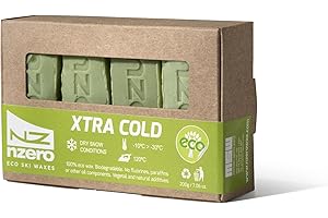 N-ZERO NZERO – Organic Natural Wax | For Skis and Snowboards | Pack Eco 4x 50g