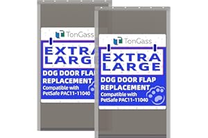 TonGass PAC11-11040 Ersatzklappe für Hunde, extra groß, kompatibel mit PetSafe Freedom Hundetür, 34,8 x 61,5 cm, Haustiertür-Ersatzklappe mit Magnetverschluss, wetterfest und verwindungsbeständig, 2