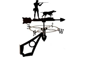 Dragon Laser Ltd., Gun & Dog Decorative Weathervane, Hunting, Gift for Dog Lovers, WITH ANTI-RUST COATING**