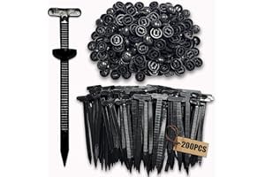 PVZLEXN 200PCS Serre Cable Nylon Universal Cable Tie Buckle Attaches Autobloquantes Universelles en Nylon Rivets en Plastique pour Réparation Automobile Fixation Rapide et Trou