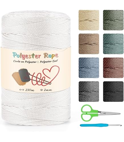 CAMAL Hilo Macrame 1,5mm Lanas Para Crochet 200m Cuerda | FindTheDeal