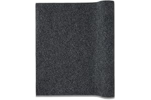 CASATESSILE Tappeto passatoia corsia Oscar al Metro Fondo Impermeabile, Zerbino per Ingresso, Porta di casa, Corridoio, Cucina, Ufficio e Negozi - Nero, Largo 100 cm.