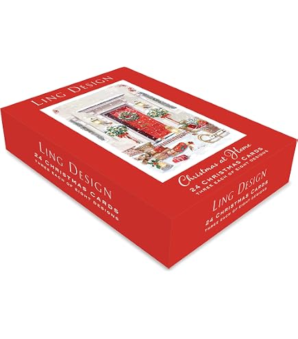Ling Design Weihnachtskarten „A Festive Welcome“ – 6 Karten Mit Umschlägen – 141 X 141 Mm – Unterstützt Wohltätigkeitsorganisationen