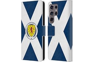 Head Case Designs Officially Licensed Scotland National Football Team Scotland Flag Logo 2 Leather Book Wallet Case Cover Compatible With Samsung Galaxy S24 Ultra 5G