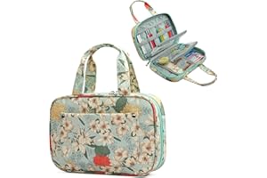 JOZEA Étui à Crochet Avec Sac de Rangement Transparent - Fourre-Tout Portable Pour Aiguilles et Accessoires de Tricot