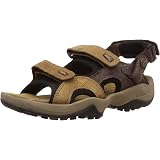 Khaki Leather Sandals and Floaters 