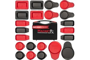 MagnetRX Biomagnetiskt magnetset – biomagnetism magneter enligt Dr. Goiz – runda och rektangulära magneter 2500–5200 Gauss (22 blandade enheter)