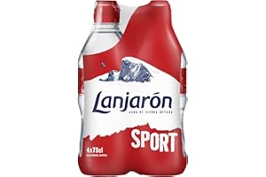 Lanjarón, Agua Mineral Natural con tapón sport - Pack 4 x 75cl