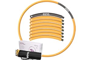 Eono Fitness Hula Hoop 1.8kg- Perdita Peso Hula Hoop Design a 8 Sezioni Rimovibile in Larghezza Regolabile (73-98cm)