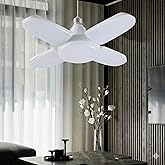 30 Watt 4 Kollu Pervane Led Ampul, Katlanabilir Fan Tipi Tavan Lambası, 6500K Beyaz Işık, 3250 L&uuml;men, E27 Duy Uyumlu, Enerji 