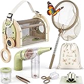 Dreamon Kit de Caza de Insectos para Ni&ntilde;os de 3-5 A&ntilde;os: Jaula de Madera, Aspirador, Red y Bolsa - Juguete de Exploraci&oacute;n al A