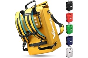 Valkental - Borsa da Bici Multifunzione 3 in 1: Portabagagli, Zaino e Tracolla - Materiale Impermeabile con Catarifrangenti - Ideale per Ciclismo Urbano - Design Sostenibile e Sicuro