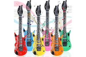YYHCC Aufblasbare Instrumente,aufblasbare Luftgitarre,luftgitarren zum aufblasen,Gitarre aufblasbar aufblasbare Gitarre,100cm，aufblasbares kostüm Kinder,6 Stücke (A)