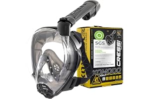 CRESSI Komodo Full Face - Torr snorkelmask med 180° synfält, flera färger, storlekar S/M och M/L