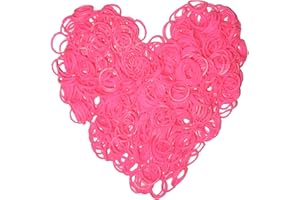 Yowamho 900 Pink Rubber Band with 24 S-clips and 1 Small Crochet, Elastic.