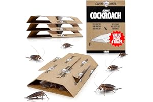 Super Ninja Cockroach Traps for Indoors – 4 Pack, Cockroach Control for Indoor Infestation, Safe & Toxin-Free Trap with Food Attractant, Nature-Friendly Pest Solution for Home, Garage & Shed