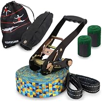 Kit Slackline SPIDER SOS02 - 15m Avec Tréteaux Réglables - Pour Débutants - Fabriqué En Italie