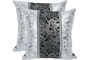 Betadistor Cushion Covers 45 x 45 Square Velvet Cushion Cases Soft Plush Pillowcase for Sofa Bedroom Bench 2 Pack, 520-043602