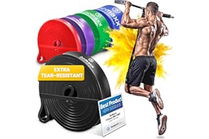 BEMAXX Taśma fitness podciąganie opaska budująca mięśnie, pomoc w podciąganiu + eBook treningowy - oporowa do rozgrzewki | Sprzęt domowej siłowni: sportowa pullup do podciągania się, kalistenika