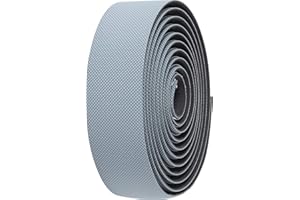 BBB Cycling - Cinta de manillar Gravelribbon - Diseño de patrón de corte de diamante antideslizante - Material elástico y respaldo de gel - Accesorios para bicicletas - Gris