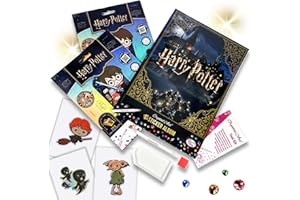 Crystal Art Sticker Collection - Kit Original de Diamond Painting, Álbum de Pegatinas Harry Potter Starter Pack con 6 Stickers, Colección Creativa 6+, CA-31HPSALB