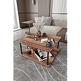 Messer G8 Orta Sehpa &ndash; Tamamen Ahşap, Dayanıklı, Şık ve Modern Tasarım | &Ccedil;ift Katlı Kare Orta Sehpa | Salon, Ofis ve Oturma O