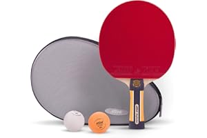 Ensemble Exclusif ATEMI |Ensemble De Tennis De Table |Contient 1 Raquette Professionnelle, 2 Balles 40+ & 1 Étui Protecteur |Nouveau Caoutchouc 2020 |Stylé Léger Pratique |Convient À Tous Les Niveaux
